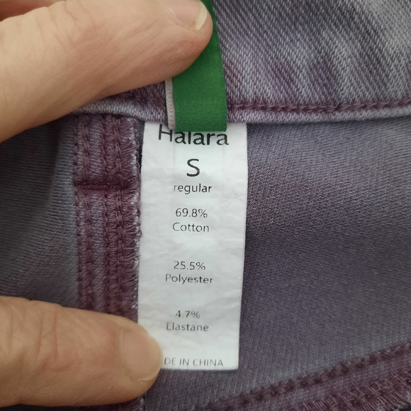 Halara Flex High Waisted Straight Leg Pull On Jeans Pants Womens Size S Purple - Picture 3 of 12